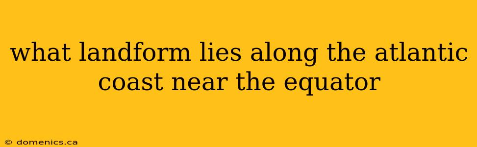 what landform lies along the atlantic coast near the equator