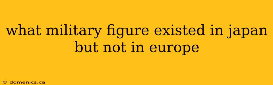 what military figure existed in japan but not in europe