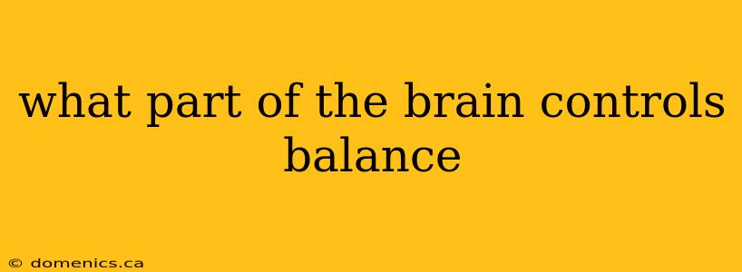 what part of the brain controls balance