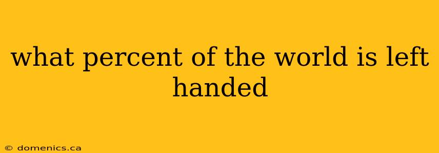 what percent of the world is left handed