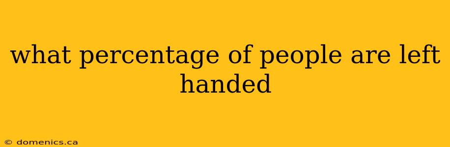 what percentage of people are left handed