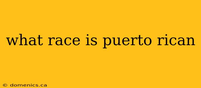 what race is puerto rican