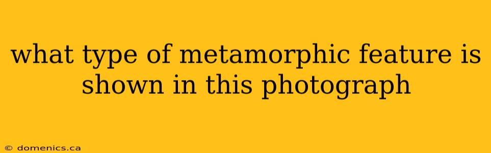 what type of metamorphic feature is shown in this photograph