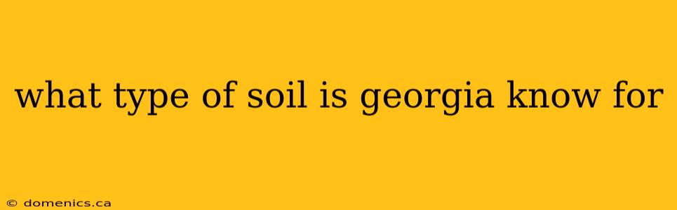 what type of soil is georgia know for