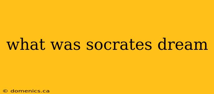 what was socrates dream