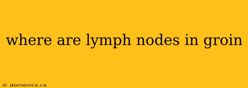 where are lymph nodes in groin