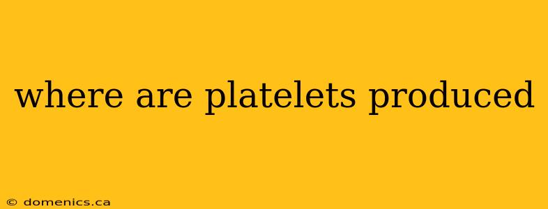 where are platelets produced