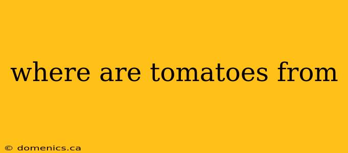 where are tomatoes from