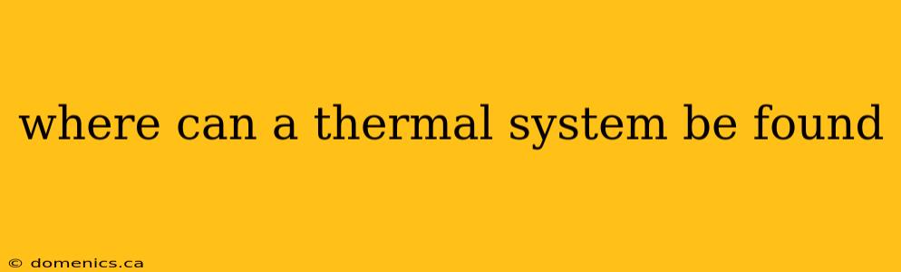 where can a thermal system be found