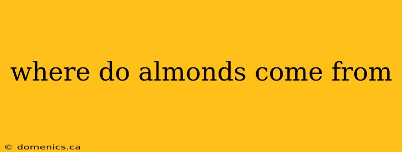 where do almonds come from