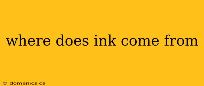 where does ink come from