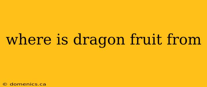 where is dragon fruit from