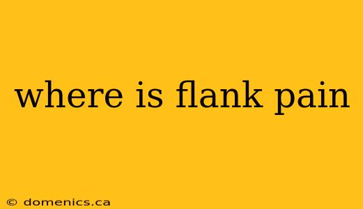 where is flank pain