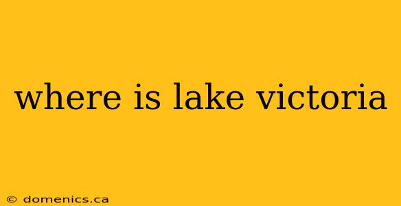 where is lake victoria