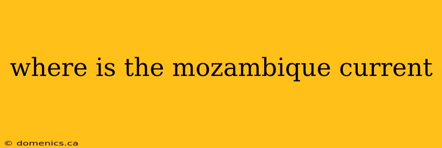 where is the mozambique current