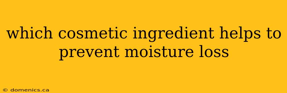 which cosmetic ingredient helps to prevent moisture loss