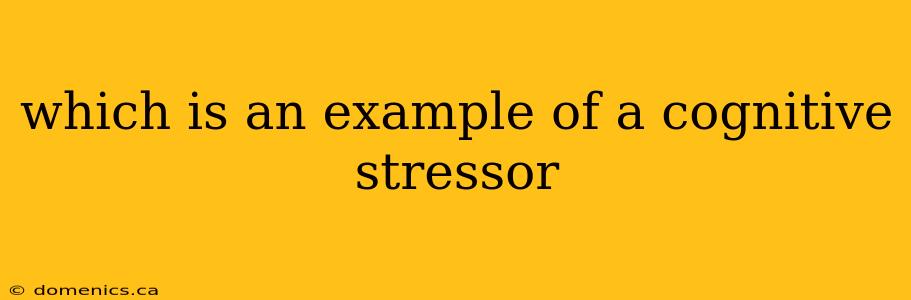 which is an example of a cognitive stressor