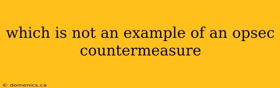 which is not an example of an opsec countermeasure