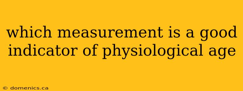 which measurement is a good indicator of physiological age