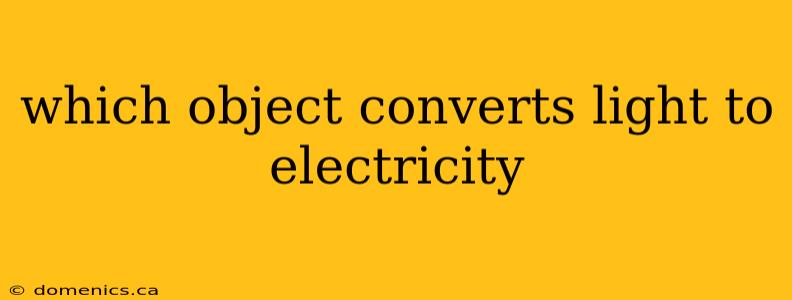 which object converts light to electricity