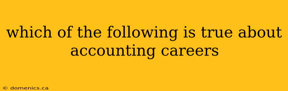 which of the following is true about accounting careers