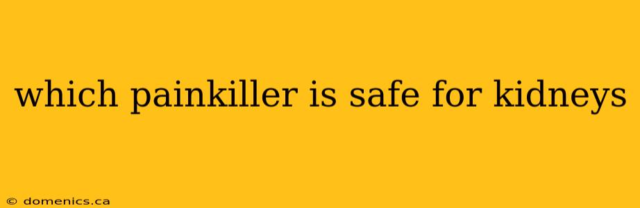 which painkiller is safe for kidneys