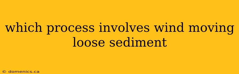 which process involves wind moving loose sediment