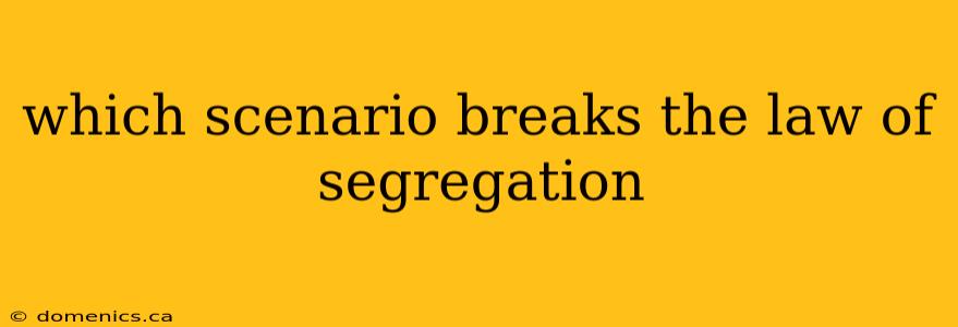 which scenario breaks the law of segregation