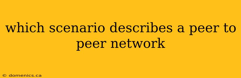 which scenario describes a peer to peer network