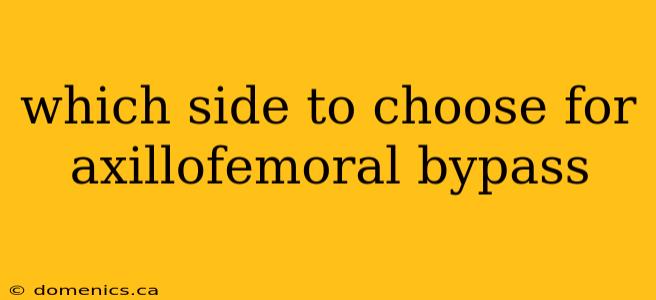 which side to choose for axillofemoral bypass