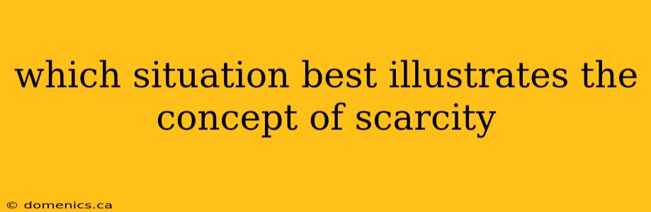 which situation best illustrates the concept of scarcity