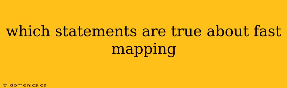 which statements are true about fast mapping