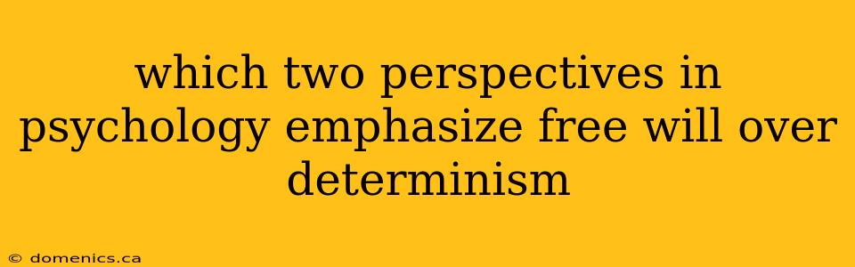 which two perspectives in psychology emphasize free will over determinism