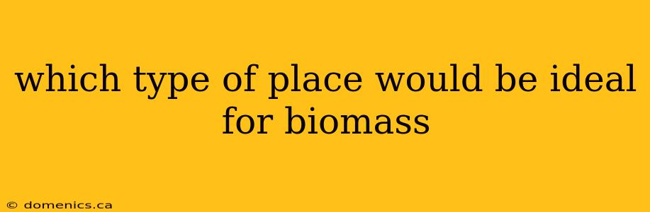 which type of place would be ideal for biomass