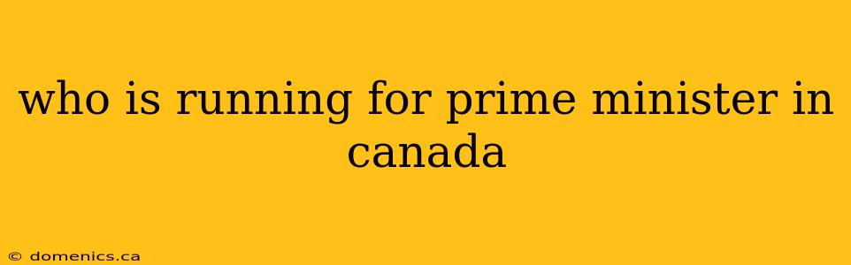 who is running for prime minister in canada