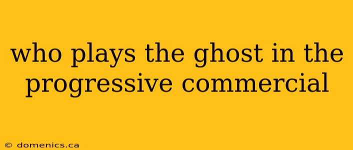 who plays the ghost in the progressive commercial