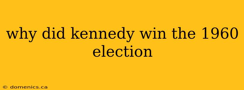 why did kennedy win the 1960 election