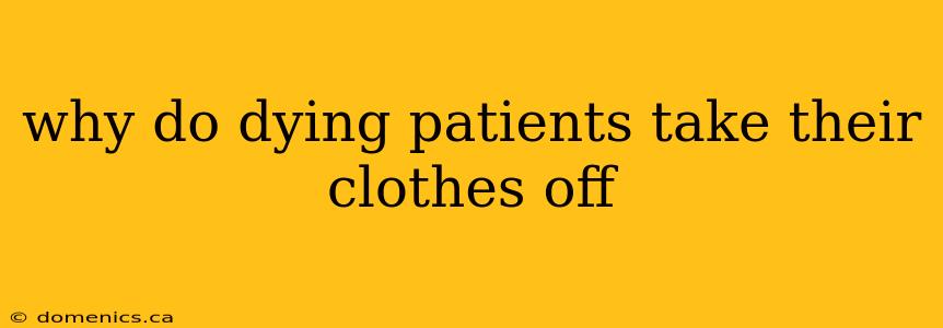 why do dying patients take their clothes off