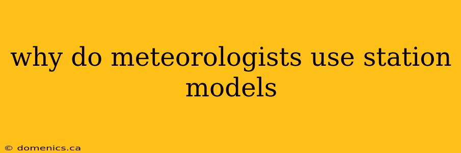 why do meteorologists use station models