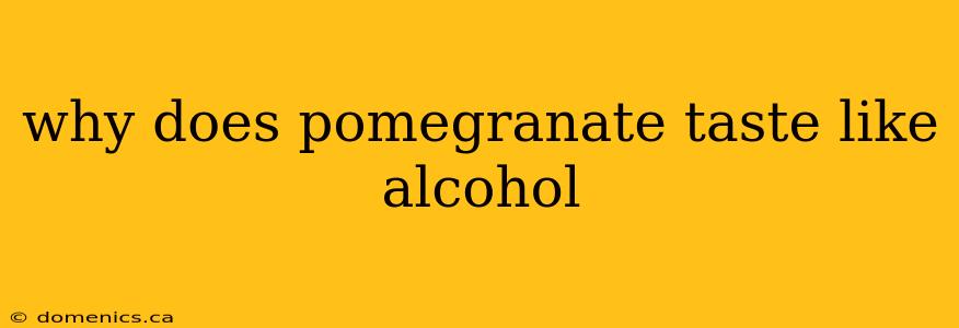 why does pomegranate taste like alcohol