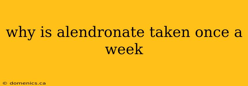 why is alendronate taken once a week