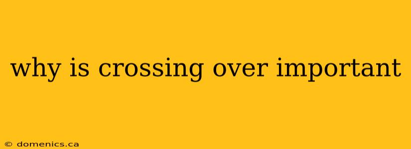 why is crossing over important