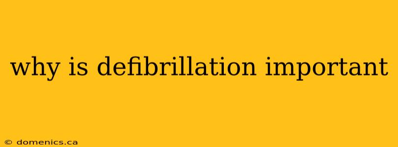 why is defibrillation important