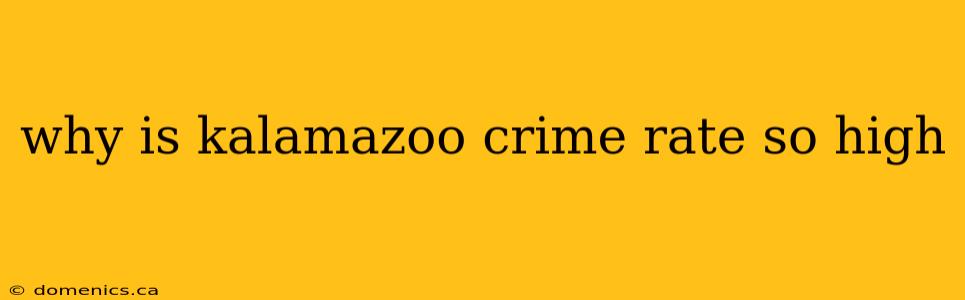 why is kalamazoo crime rate so high