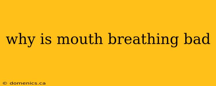 why is mouth breathing bad