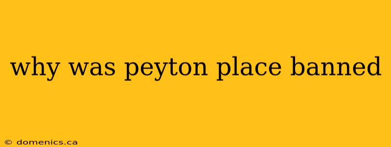 why was peyton place banned