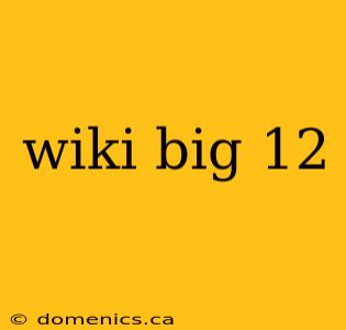 wiki big 12