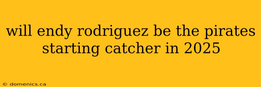 will endy rodriguez be the pirates starting catcher in 2025