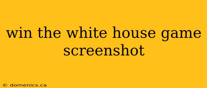 win the white house game screenshot