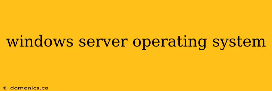 windows server operating system